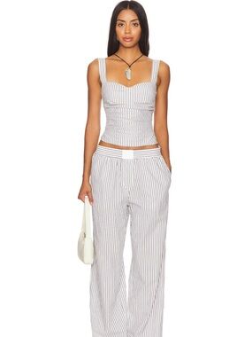 Lioness Corbain Set: Corset and Pants in Ivory Multi Stripe